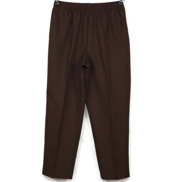 Alfred Dunner Classics Pants‎ Brown Pull On 12 Proportioned Short - Picture 1 of 11